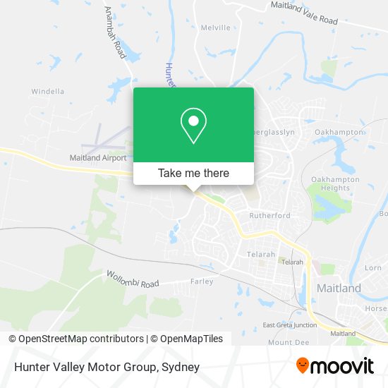Hunter Valley Motor Group map