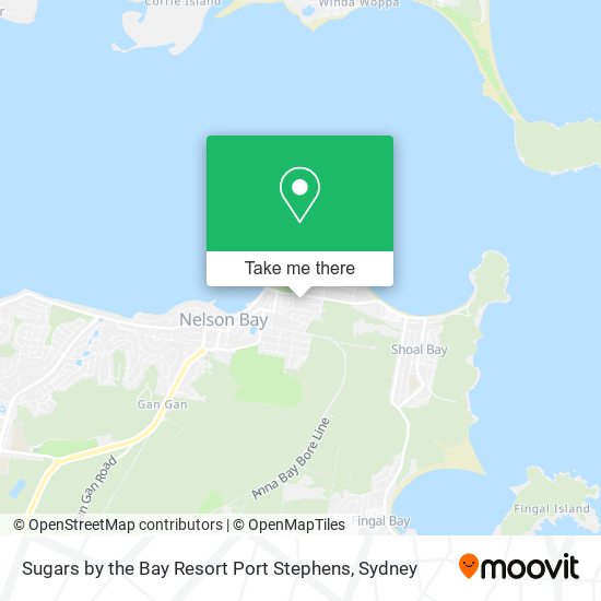 Sugars by the Bay Resort Port Stephens map