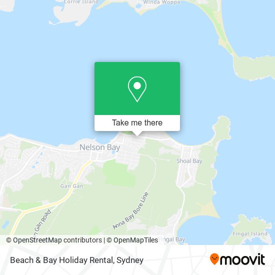 Beach & Bay Holiday Rental map