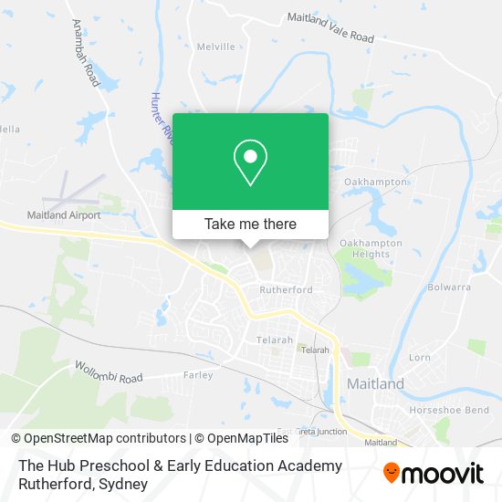 Mapa The Hub Preschool & Early Education Academy Rutherford