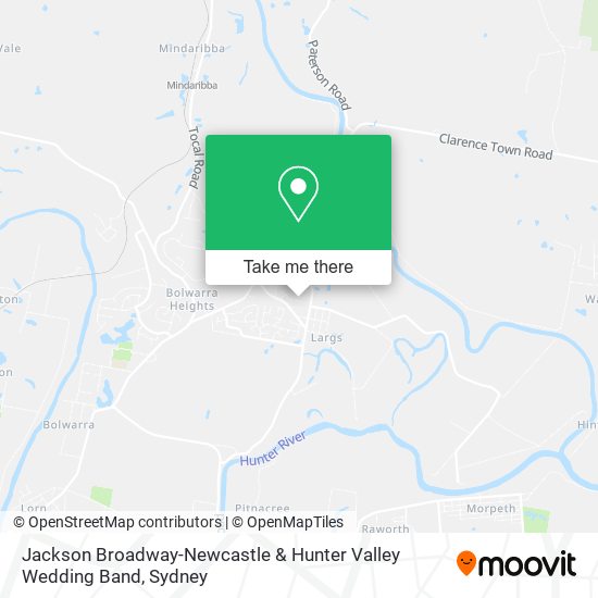 Jackson Broadway-Newcastle & Hunter Valley Wedding Band map