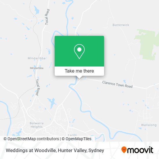 Weddings at Woodville, Hunter Valley map