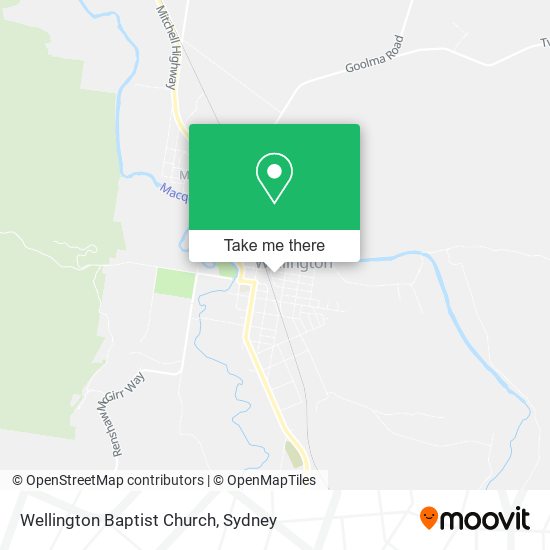 Wellington Baptist Church map