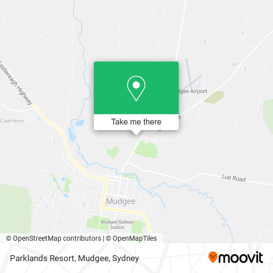 Parklands Resort, Mudgee map