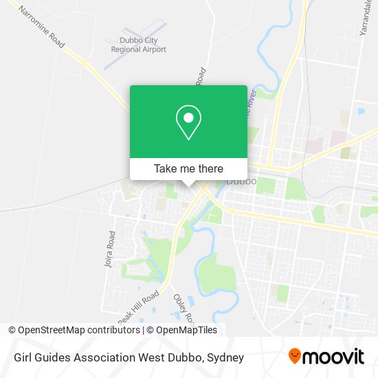 Girl Guides Association West Dubbo map