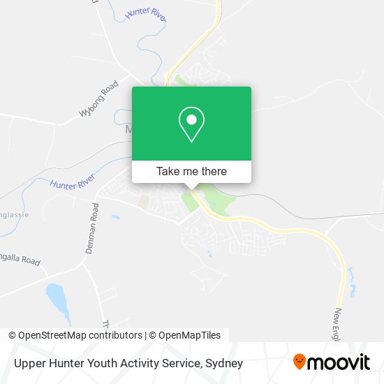 Mapa Upper Hunter Youth Activity Service