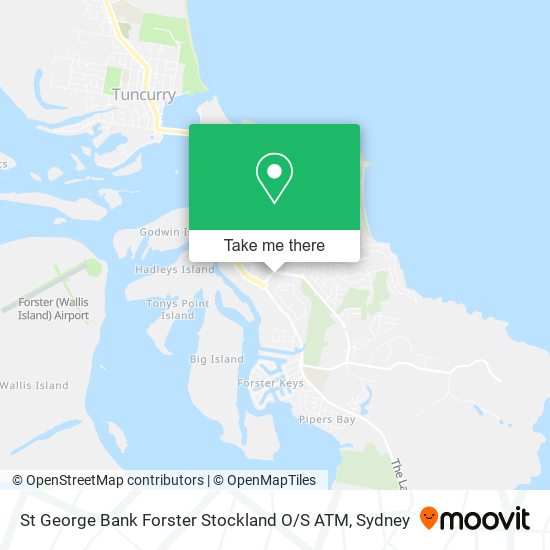 St George Bank Forster Stockland O / S ATM map
