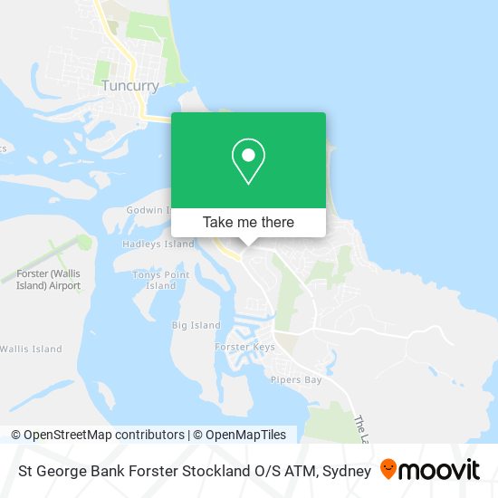 Mapa St George Bank Forster Stockland O / S ATM