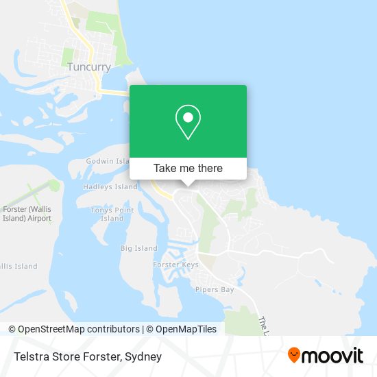 Mapa Telstra Store Forster