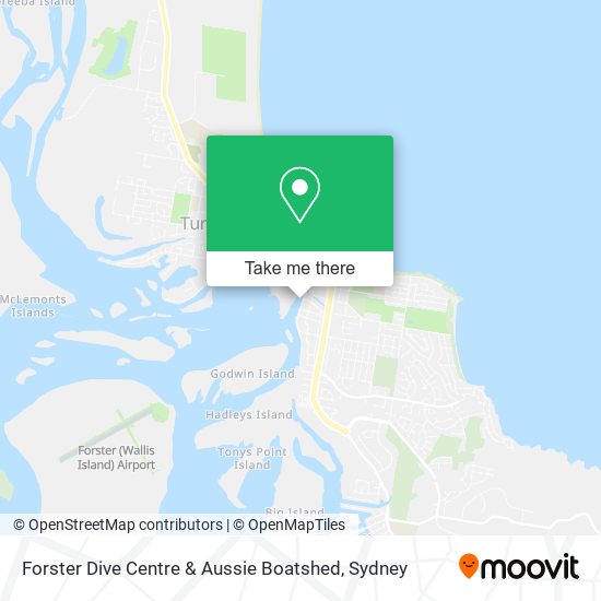 Forster Dive Centre & Aussie Boatshed map