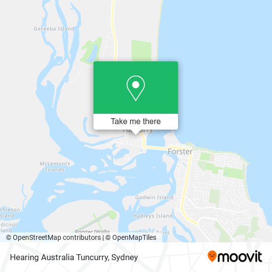 Mapa Hearing Australia Tuncurry