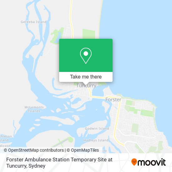 Mapa Forster Ambulance Station Temporary Site at Tuncurry