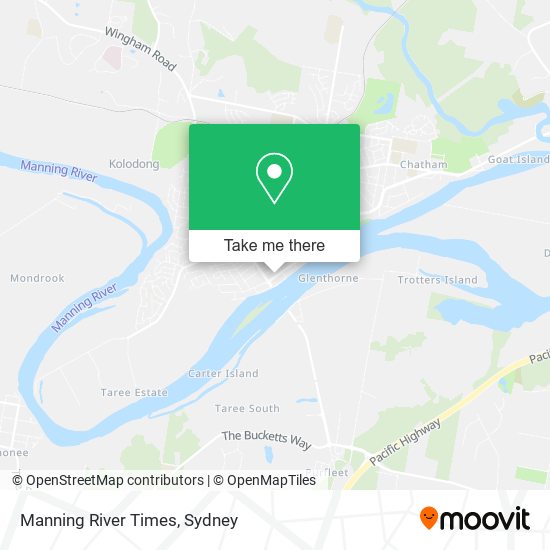 Mapa Manning River Times