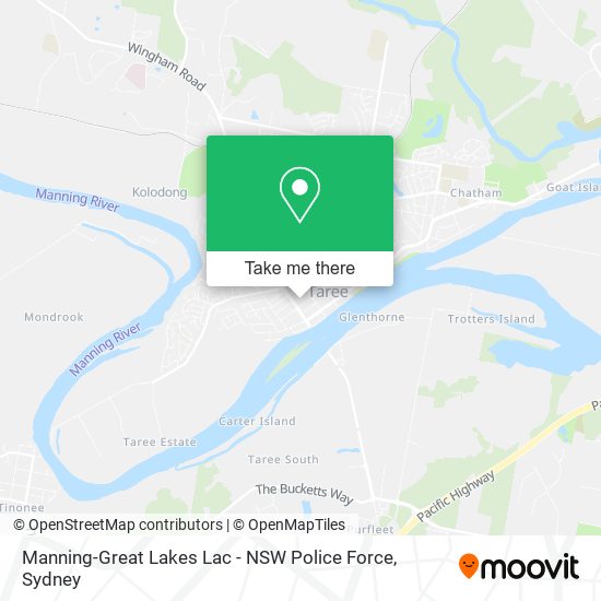 Manning-Great Lakes Lac - NSW Police Force map