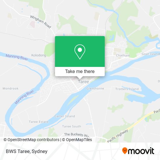 Mapa BWS Taree