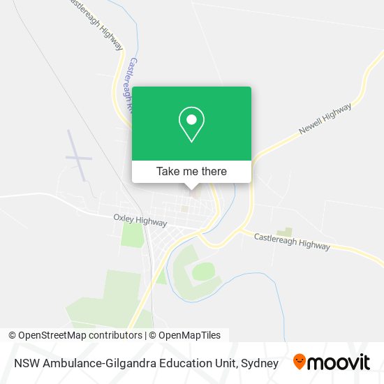 NSW Ambulance-Gilgandra Education Unit map