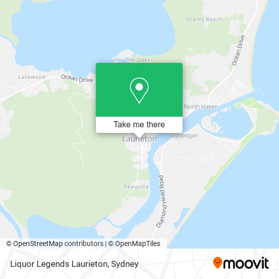 Liquor Legends Laurieton map