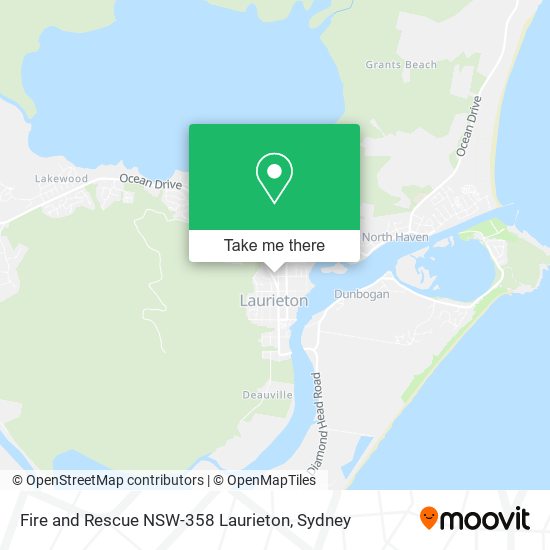 Fire and Rescue NSW-358 Laurieton map