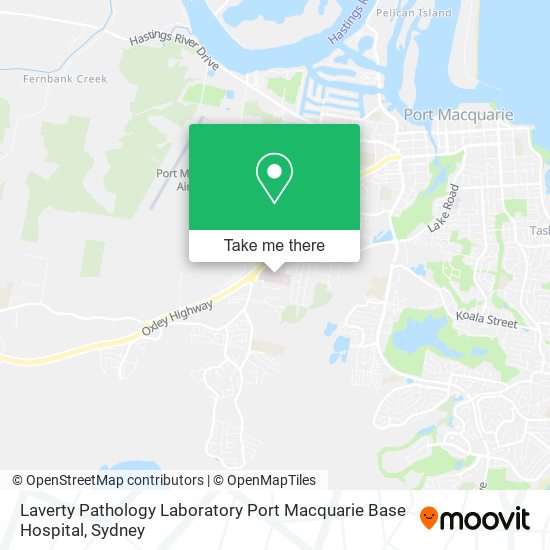 Mapa Laverty Pathology Laboratory Port Macquarie Base Hospital