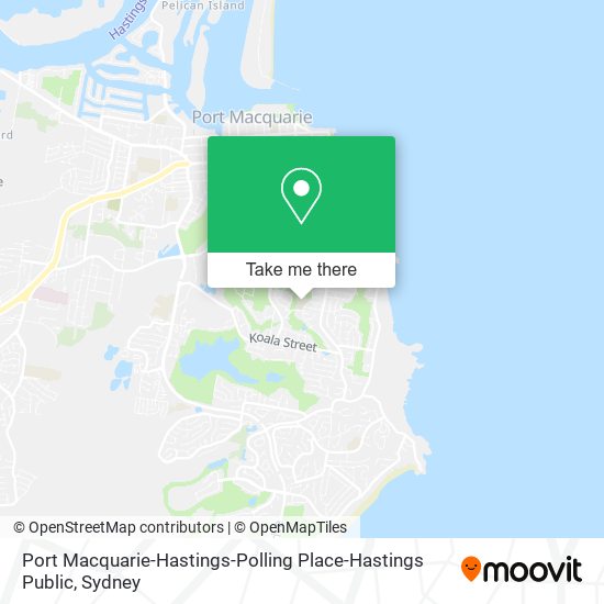 Port Macquarie-Hastings-Polling Place-Hastings Public map