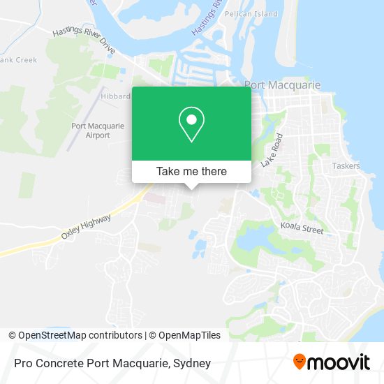 Mapa Pro Concrete Port Macquarie