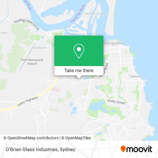 O'Brien Glass Industries map