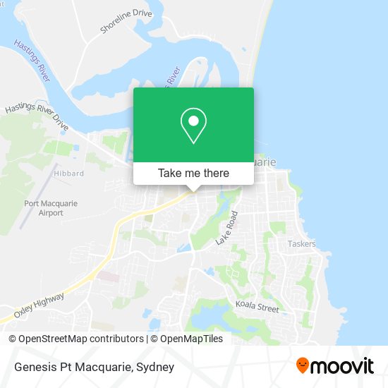 Genesis Pt Macquarie map