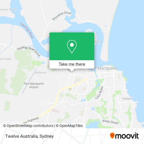 Twelve Australia map