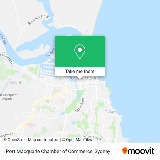 Mapa Port Macquarie Chamber of Commerce