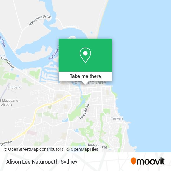 Alison Lee Naturopath map