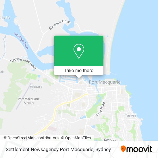 Settlement Newsagency Port Macquarie map