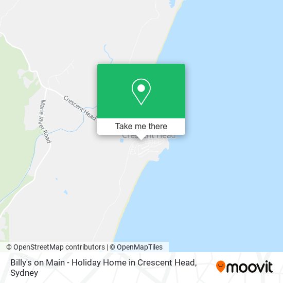 Billy's on Main - Holiday Home in Crescent Head map