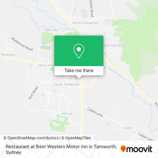 Restaurant at Best Western Motor Inn in Tamworth map