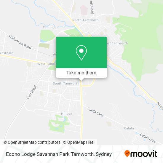 Econo Lodge Savannah Park Tamworth map