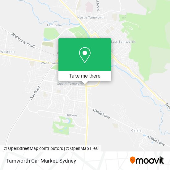 Tamworth Car Market map