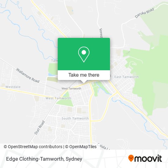 Edge Clothing-Tamworth map