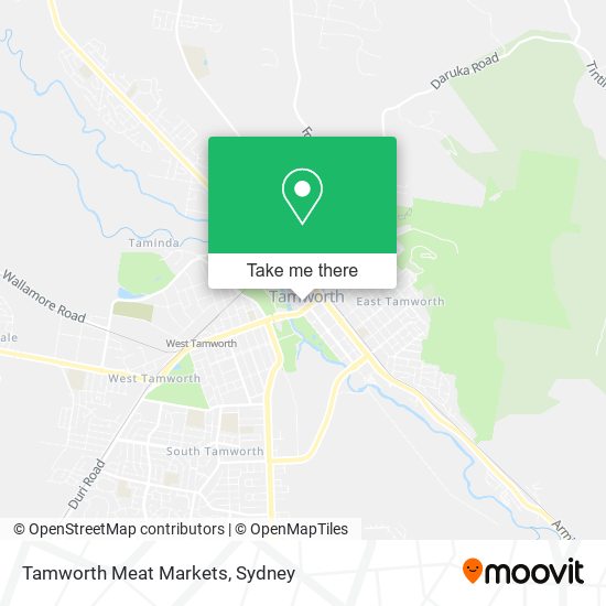 Tamworth Meat Markets map