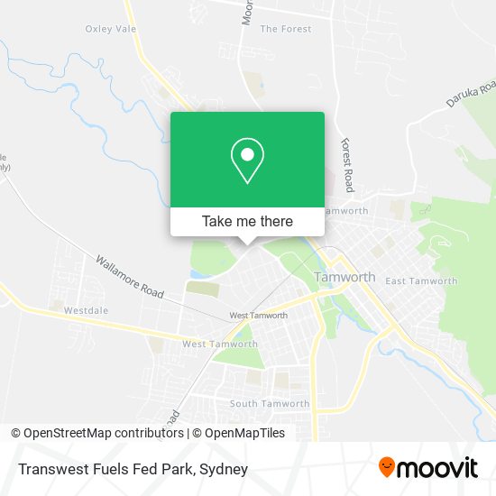 Transwest Fuels Fed Park map