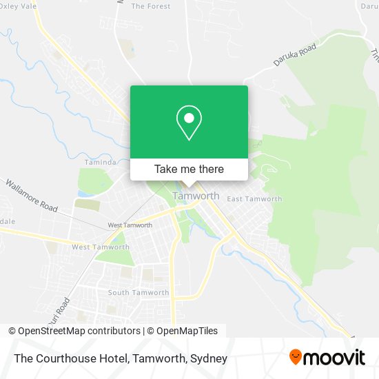 The Courthouse Hotel, Tamworth map