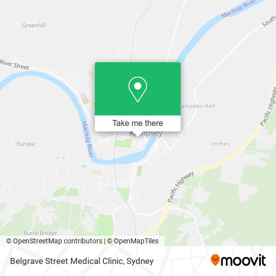 Mapa Belgrave Street Medical Clinic