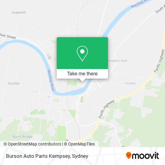 Burson Auto Parts Kempsey map