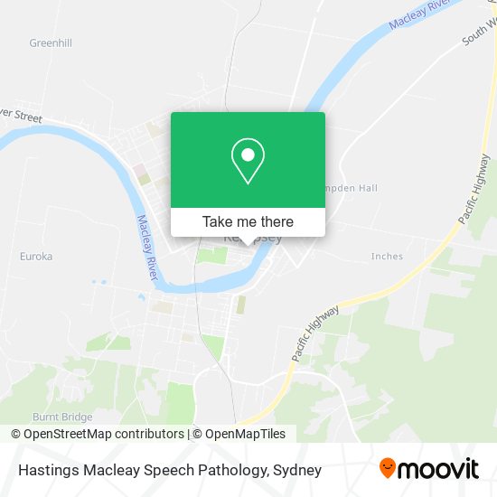 Hastings Macleay Speech Pathology map