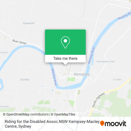 Riding for the Disabled Assoc.NSW Kempsey-Macley Centre map