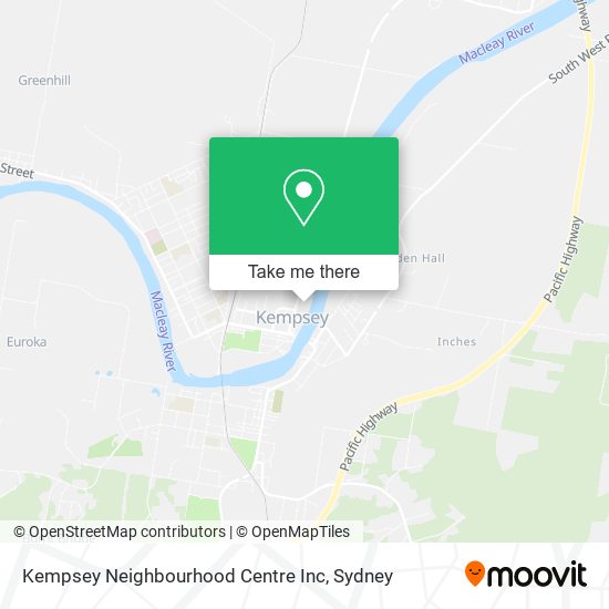 Mapa Kempsey Neighbourhood Centre Inc