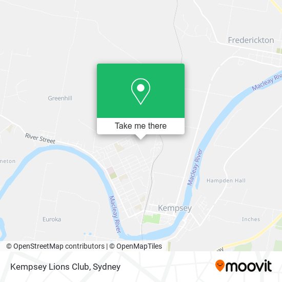 Mapa Kempsey Lions Club