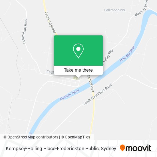 Kempsey-Polling Place-Frederickton Public map