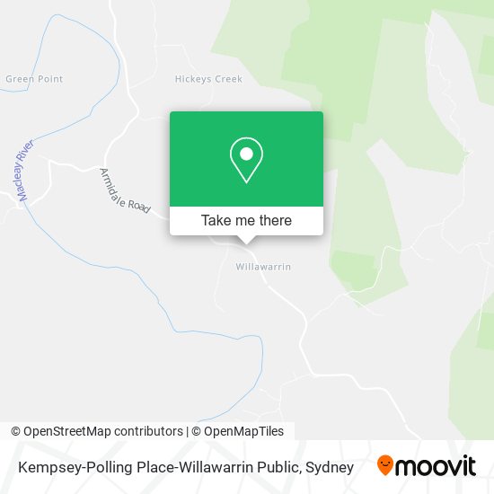 Kempsey-Polling Place-Willawarrin Public map