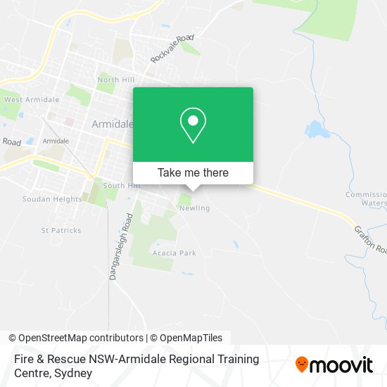 Mapa Fire & Rescue NSW-Armidale Regional Training Centre