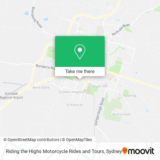 Riding the Highs Motorcycle Rides and Tours map