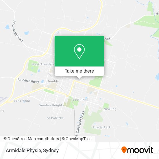 Armidale Physie map